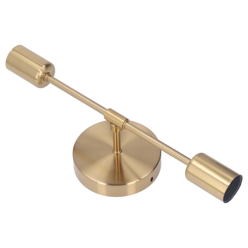 Double Wall Light Base E27 E26 Rust Proof Vintage Wall Lamp Bulb Holder for Living Room Bathroom Gold 85‑265V