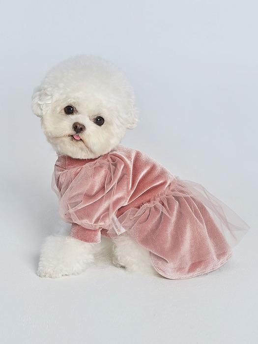 MIMINKO Velvet Puff Shag Dress [DW3WO1580]