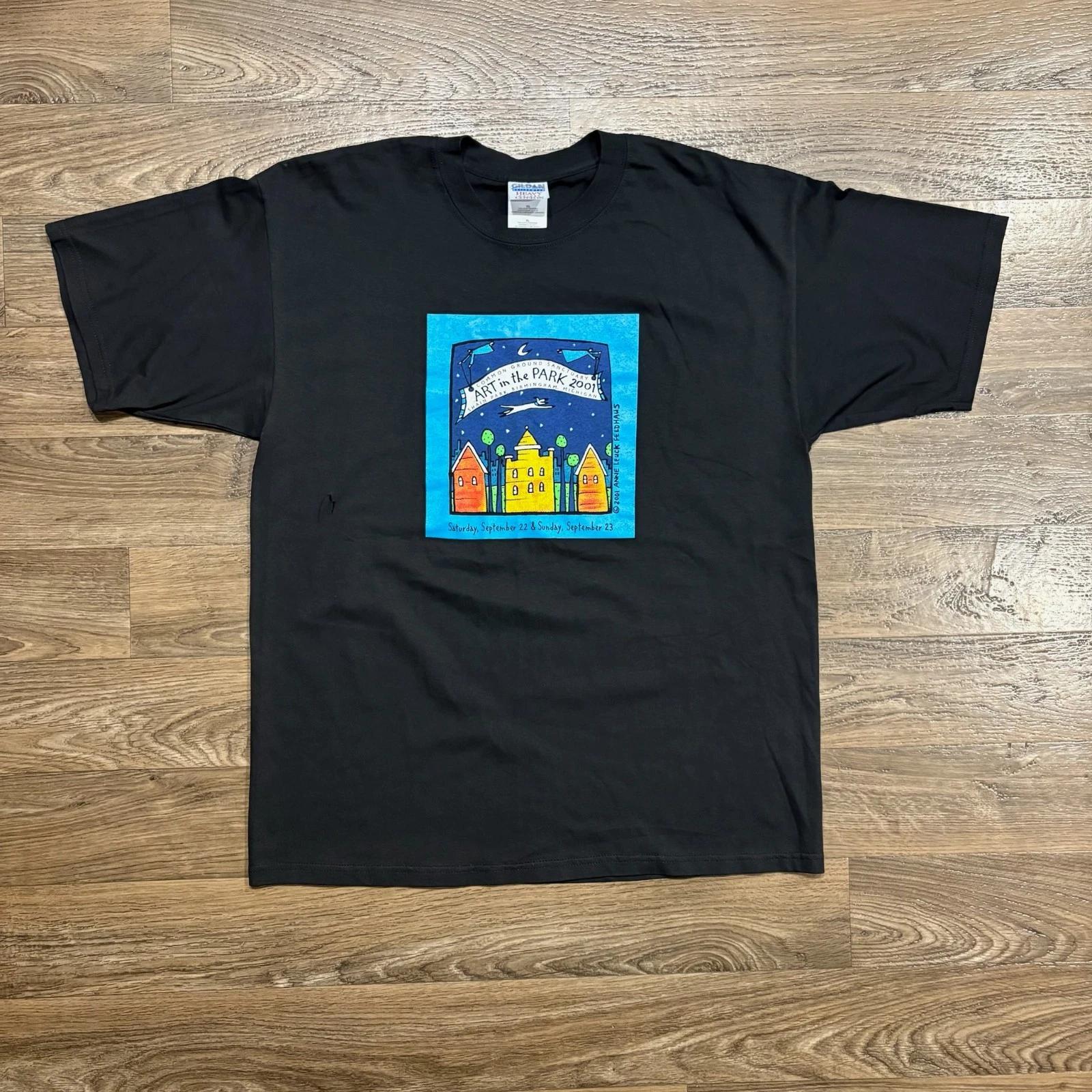 

Y2K / Vintage Art In The Park 2001 Birmingham Michigan Graphic T-shirt Mens XL 2XL