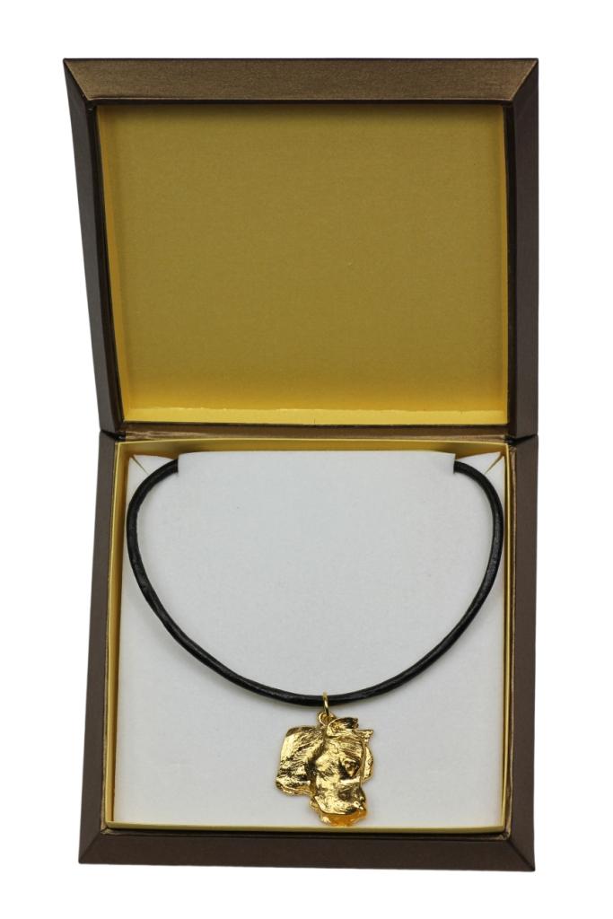 

Dogo Argentino - Dog necklace in gift box, gold-plated pendant for dog fan, striking jewellery by Art-Dog