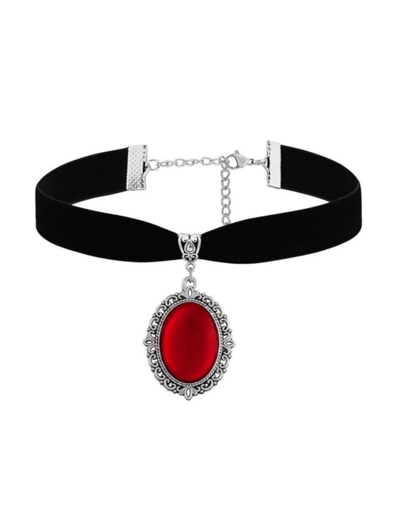 

Ретро Черный Бархатный Простой Подвеска-Цепочка на Ключицу для Женщин