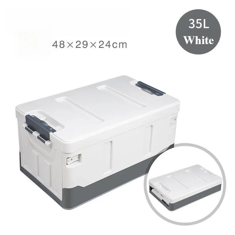 Velký Kempingový Úložný Box Přenosný Vodotěsný Kontejner Venkovní Úložný Box Odolný Víceúčelový Skládací Organizér do kufru auta