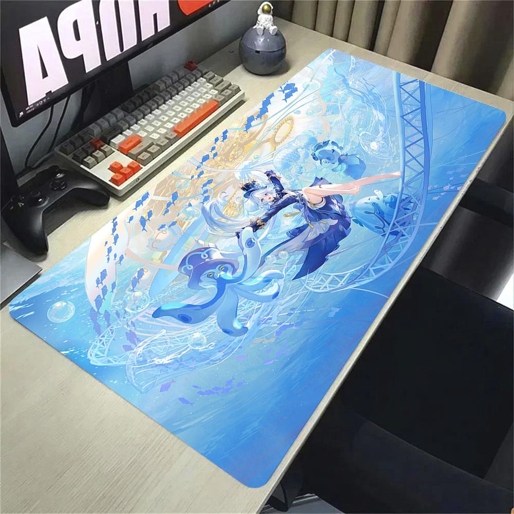 Genshin Impact Furina Anime Game Mousepad Office PC Kawaii Gaming Accessories Keyboard Mouse Pad Laptop xcm Mouse Mat Carpet