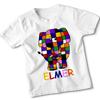 Camiseta infantil divertida com estampa do Elmer, o Elefante, para o Dia do Livro de 2025 - Ideia de presente de Natal imperdível!