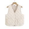 Down Cotton Vest Women's Inner Wear Autumn and Winter New Slim-fit Bottom Inner Wear Vest Medium Thin Warm Vest Vest
