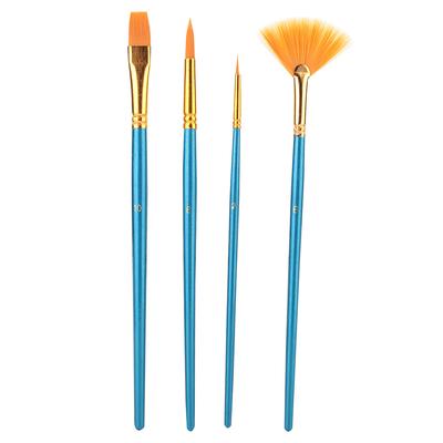 Juego de 4 pinceles de nailon para pintar con acuarela.