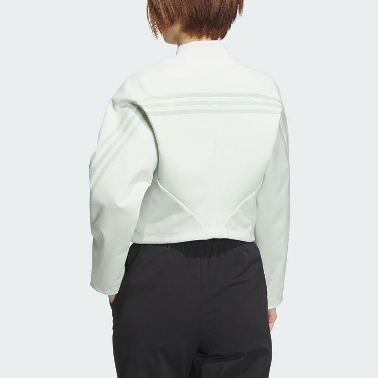 Adidas X Samuel Gui Yang Collaboration Samuel Gui Yang Jacket with Pure Button Closure and Short Design Women Outerwear Linen-Green JF6665