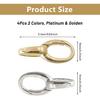 CHGCRAFT 4Pcs 2 Colors Brass Clasps Platinum Golden Charm Holder Pendant Flat Round Clasps Pendant Clasp for Necklace Jewelry Making Bracelet Clasps