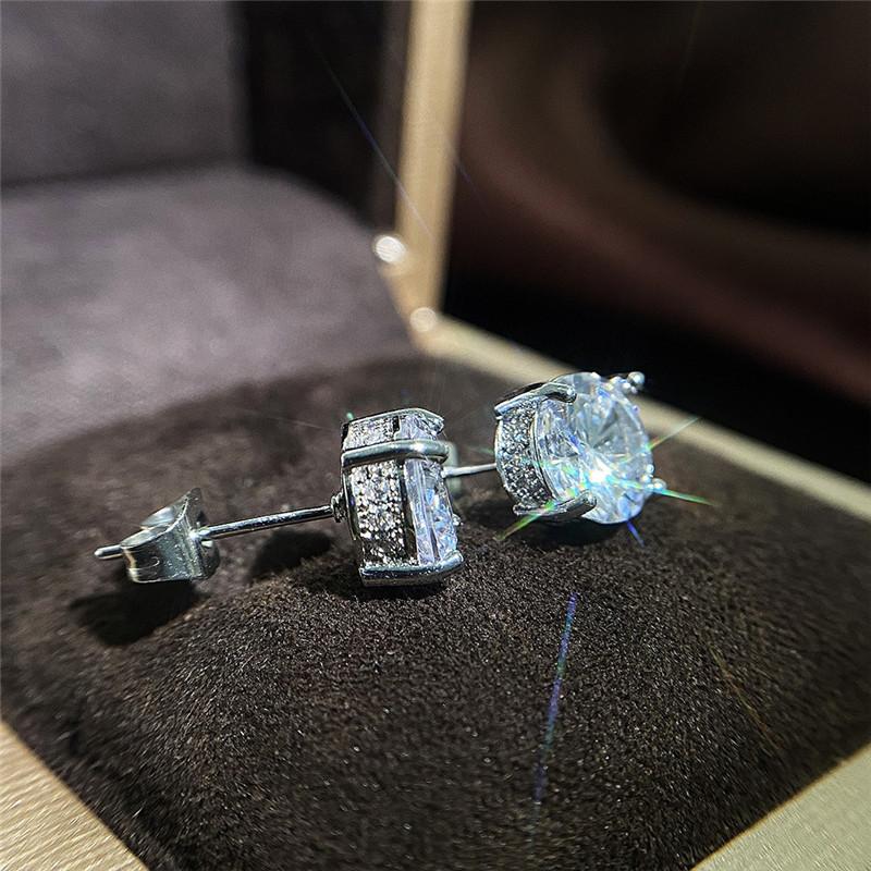 Sterling Silber CZ Ohrstecker Vielseitiger Stil Geburtstagsgeschenk für Mädchen Zarte Damenohrringe Klassischer Schmuck