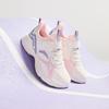 Anta Kids Synthetic Leather Fabric Trendy Versatile Lightweight Shock Absorption Low-Top Running Shoes Kids Sneakers White Pink Purple A22445577N-1