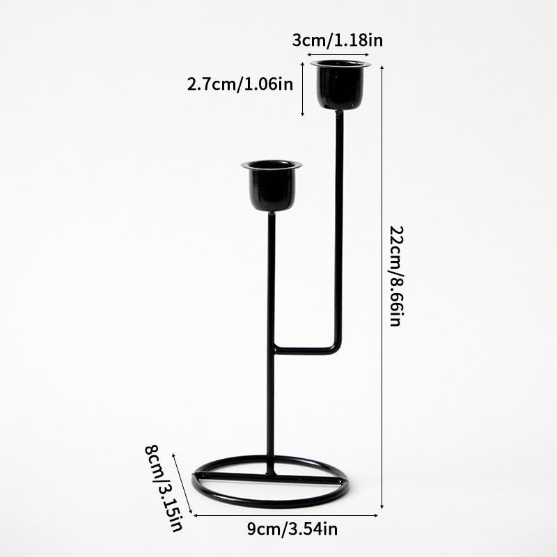 Minimalist Vintage Elegant Style Iron Candle Holders Candlestick Fashion Wedding Table Candle Stand Exquisite Candlestick Table