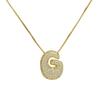 Luxury Zircon 26 English Letter Pendant Necklace for Women Gold Plated Stainless Steel Chain Fat Alphabet Hip Hop Necklace
