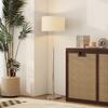 Floor Lamp Dimmable with Linen Shade E27 Height-adjustable Beige
