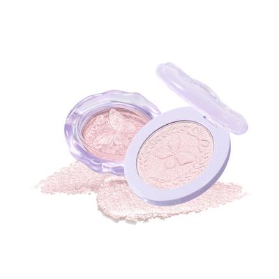 NovoUnow Highlight Powder - Creates a Sculpted, Smaller-looking Face with Pearlescent Shimmer and Butterfly Embossed Detail. Natural Highlighter for