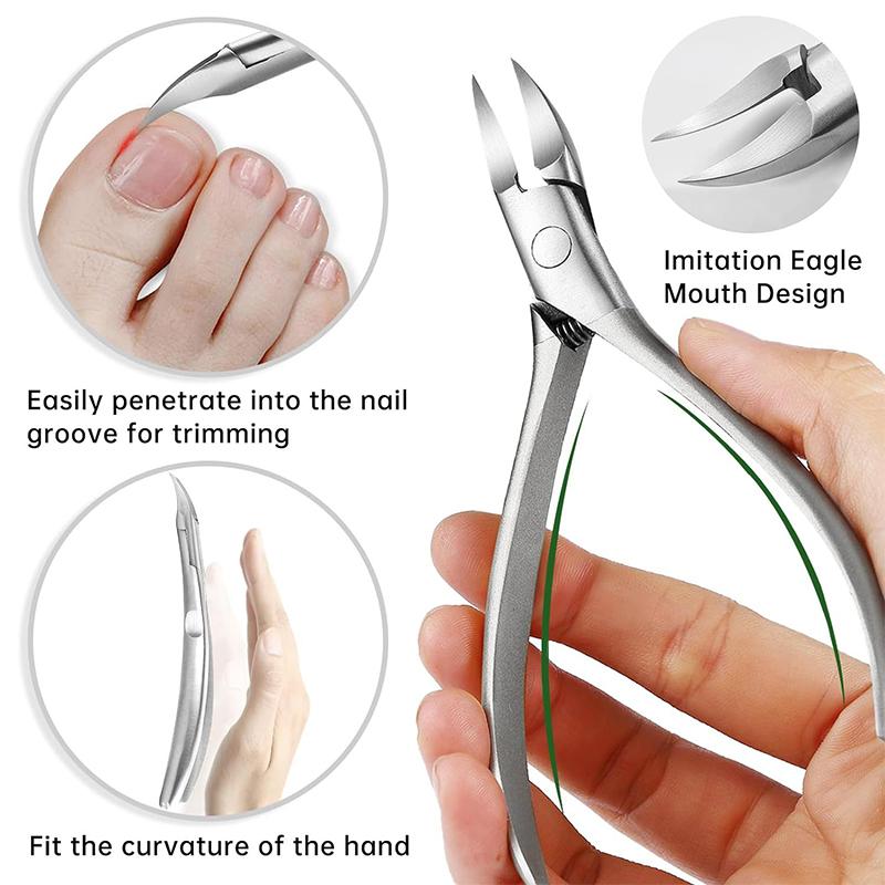 Paronychia Improved Stainless Steel Nail Clippers Trimmer Ingrown Pedicure Care Professional Cutter Nipper Tools Feet Toenail