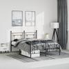 Vidaxl Estrutura de Cama de Metal com Cabeceira e Pés, Preta, 193X203cm