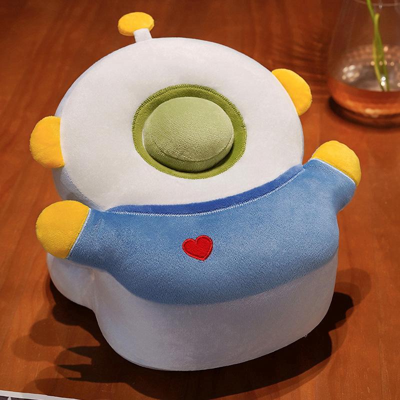 Cute Cat Nap Pillow Ice Silk Plush Throw Pillow Cuddle Cat Office Table Nap Artifact Waist Backrest Female