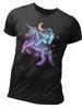 Graphic Tees for Men Cool Novelty Printed Astronaut Rides Unicorn Funny T-shirts
