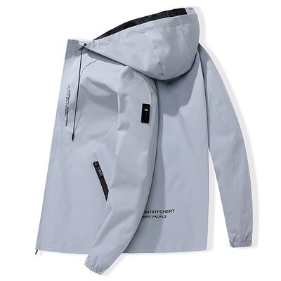 Frühlings- und Herbstjacke für Herren, koreanisches Kapuzenoberteil, lockere, lässige Sportjacke für Herren