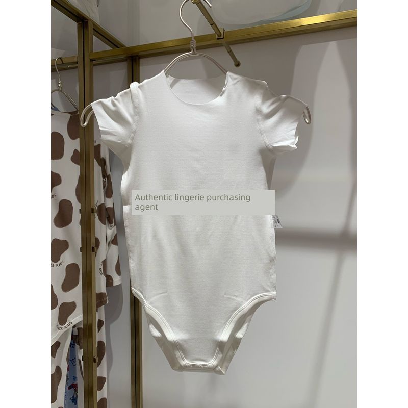 

Ab3455402 Aimer Baby Sleepwear for Boys and Girls Baby Seamless Modal Short-Sleeve Romper White 100 cm