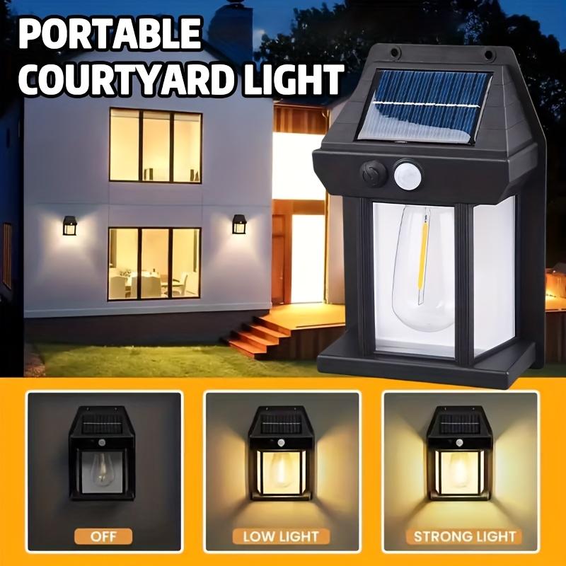 Solar Motion Sensor Outdoor Light, LED Street Light, Semi Embedded Installation, Suitable for Steps, Courtyards, Porches, Front Doors, Sidewalks