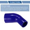 X AUTOHAUX 1pc Inner Diameter 51-76mm Length 45 Degree Blue Silicone Hose Silicone Tube