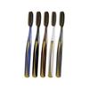 GYN [Lot de 5] Brosses à dents à tête longue souples et moyennes pour adultes avec manches colorés