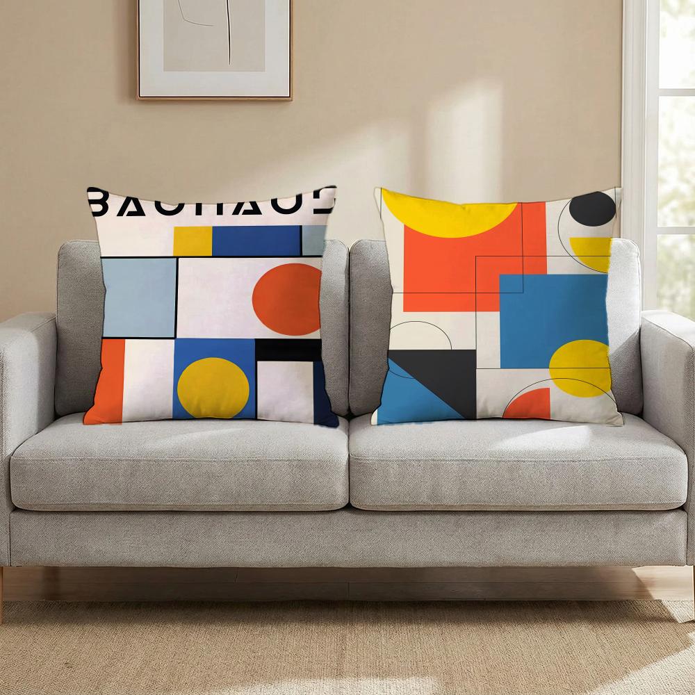 Famous B-Bauhaus Designs Cushion Cover Multi-Scene Pillow Cover for Home & Car - Reversible, Soft & Durable for Daily Use