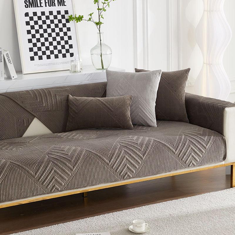 Winter Thick Sofa Cushion Plush Sofa Cover Four Seasons Universal Sofa Towel Cover Cloth Autumn and Winter Simple Modern Cushion