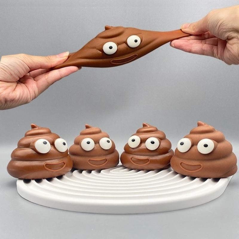 1PCS Poop Sticky Ball Squeeze Pinch Ventilation Balls Stress Reducing Toy Adult Children Teenagers Gifts TPR Funny Tricky Poops