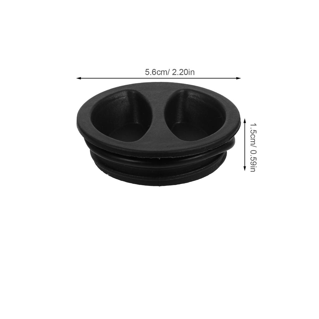 2Pcs Patio Umbrella Base Cover Drainage Holes Prevent Rust Water Accumulation Easy Install Durable 5cm Black Water Bottle Lids