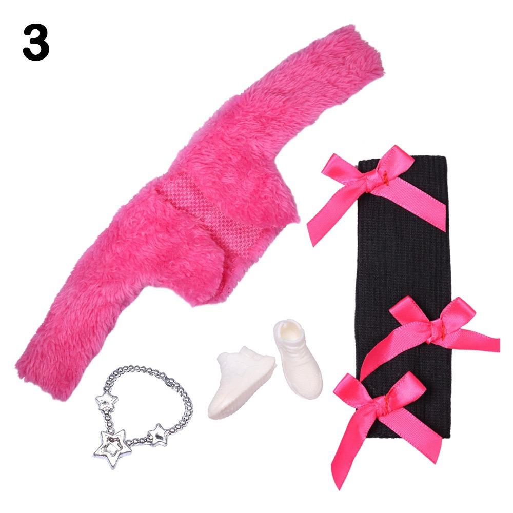 Módní 30cm oblečení pro panenky DIY doplňky Plyšový kabát Princezna Zimní kabát pro panenky 1/6 BJD 11,5"