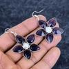 Amethyst, Pearl Gemstone Handmade 925Sterling Silver Jewelry Earring 2.17" M-3162