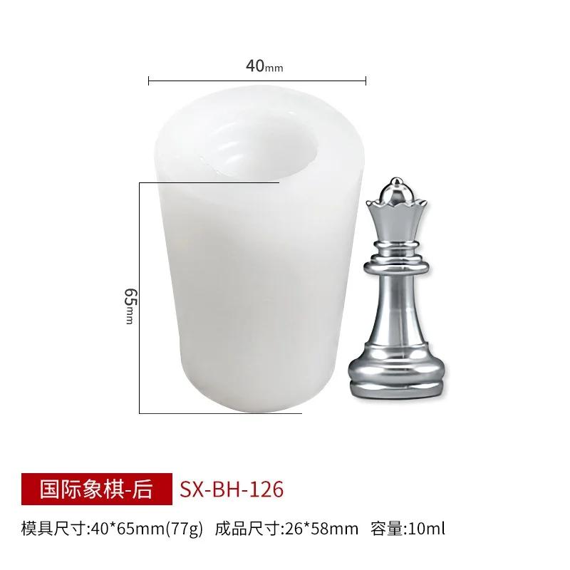 1KS DIY Šachová silikonová forma 1ks/sada Svíčková silikonová forma Kreativní nástroje na pečení čokolády