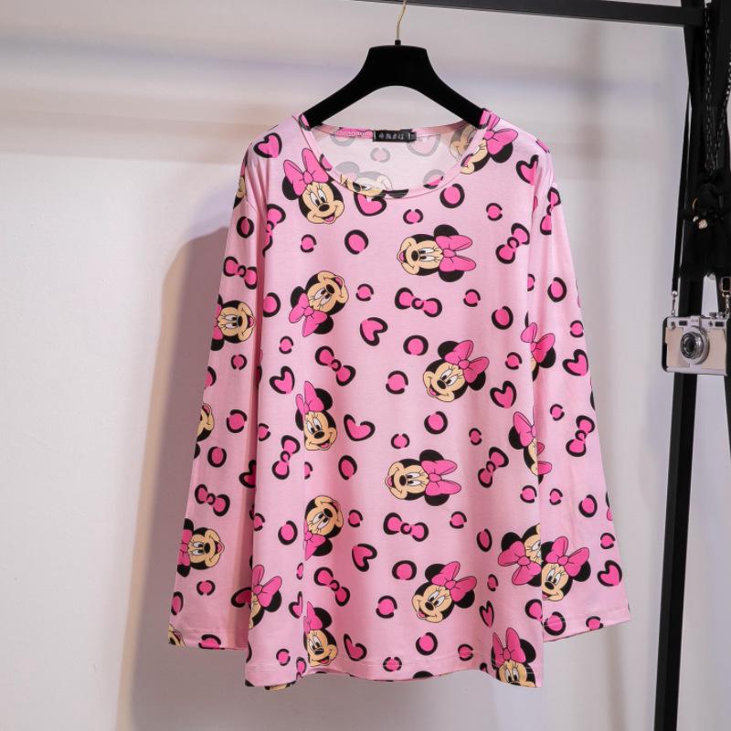 Plus Size Women's Cute Pajama Set 2025 - Pure Cotton Long Sleeve Top & Pants