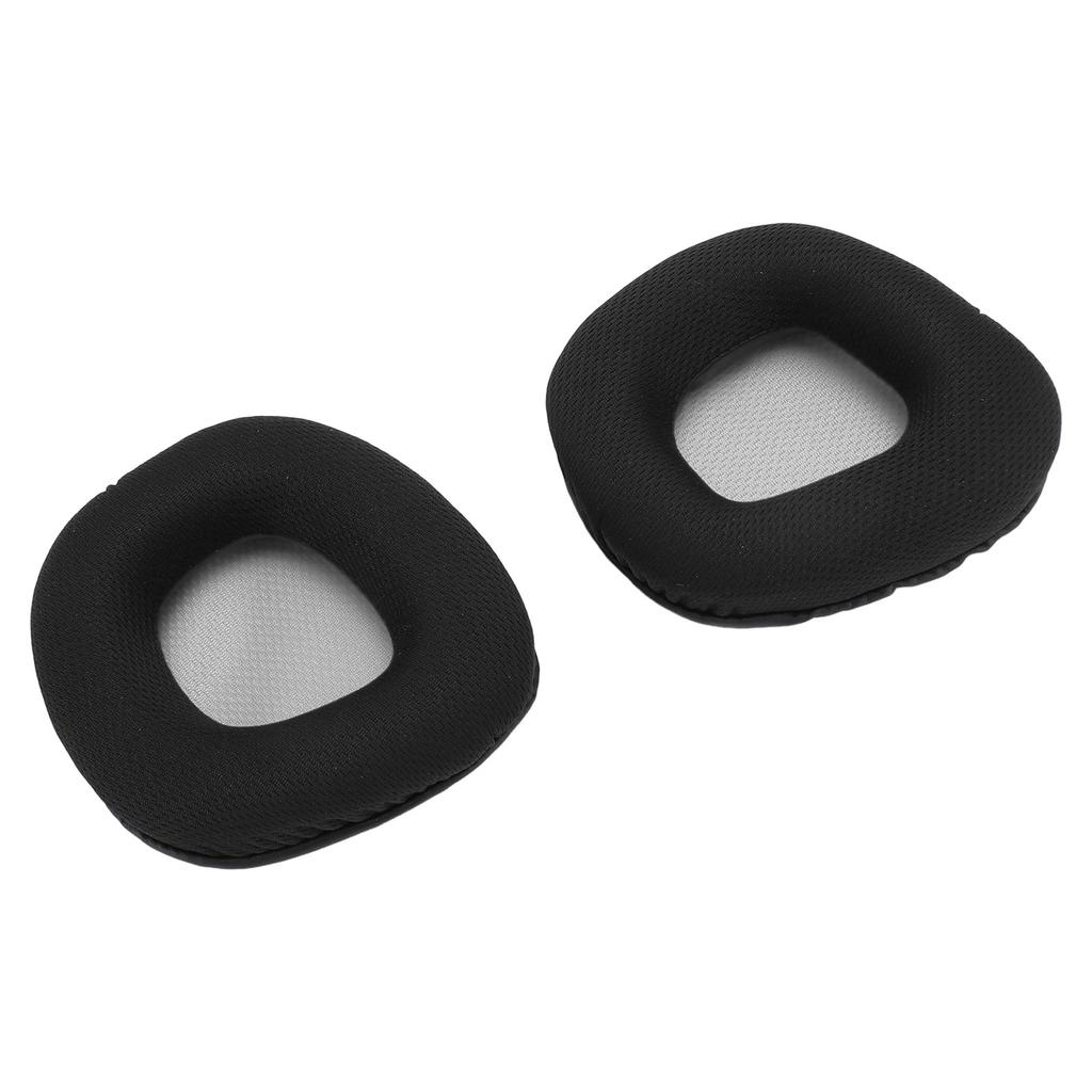 2pcs Replacement Ear Pads Noise Isolation Protein Leather Breathable Mesh Ear Cushions for Corsair