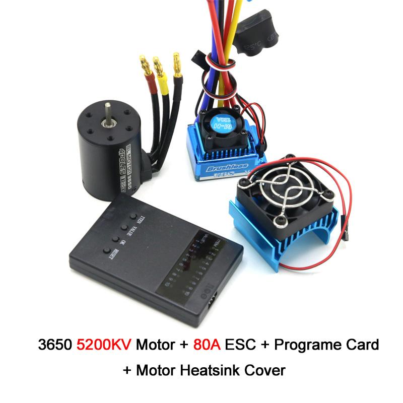Waterproof 3650/3100KV / 3900KV / 4300KV / 5200KV Brushless Motor & 45A 60A 80A 120A ESC Combo Set for 1:10 RC Car RC Boat Part