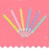 6 Pcs/box Romantic Swirl Candle Colored Screw Thread Candles Valentine Day Birthday Wedding Party