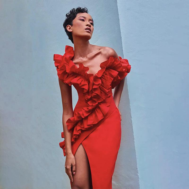Annual Meeting Festive Bandage Evening Dress
