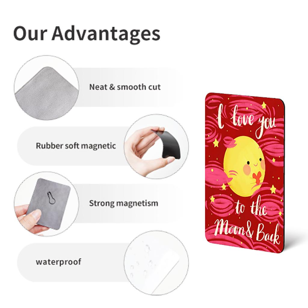 Personalized Photo Refrigerator Magnets Soft Magnetic Dye Sublimation Fridge Magnet For Wedding Mother's Day Gift