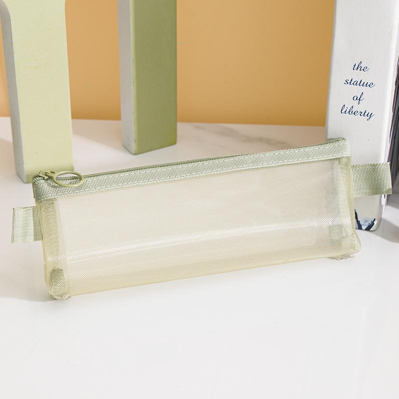 

Transparent Mesh Pencil Case for Exams - Fresh Japanese Style