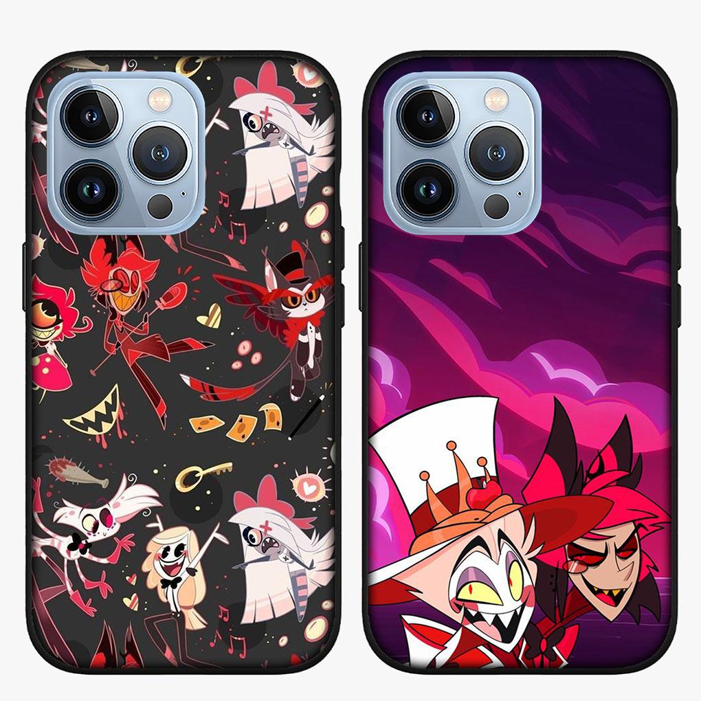 Angel Dust H-Hazbin Hotel Charile Casing for Apple iPhone 15 14 13 12 11 Pro XS Max XR 6 6S Plus + SE 14+ 6+ Phone Cover Case