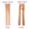 L Xl Plus Size 8D Ultra Thin Transparent Nylon Pantyhose Women Sexy Oil Shiny Zipper Open Crotch Tights Pole Dance Clubwear