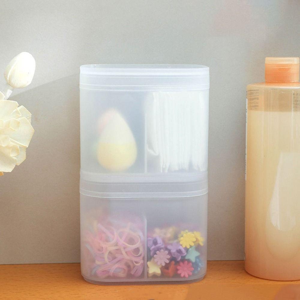 

Plastic Cotton Swabs Organizer Transparent Nail Towel Storage Box Desktop