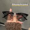 Fashionable Pochromic Glasses Retro Square frame for Men and Women Anti-blue Light