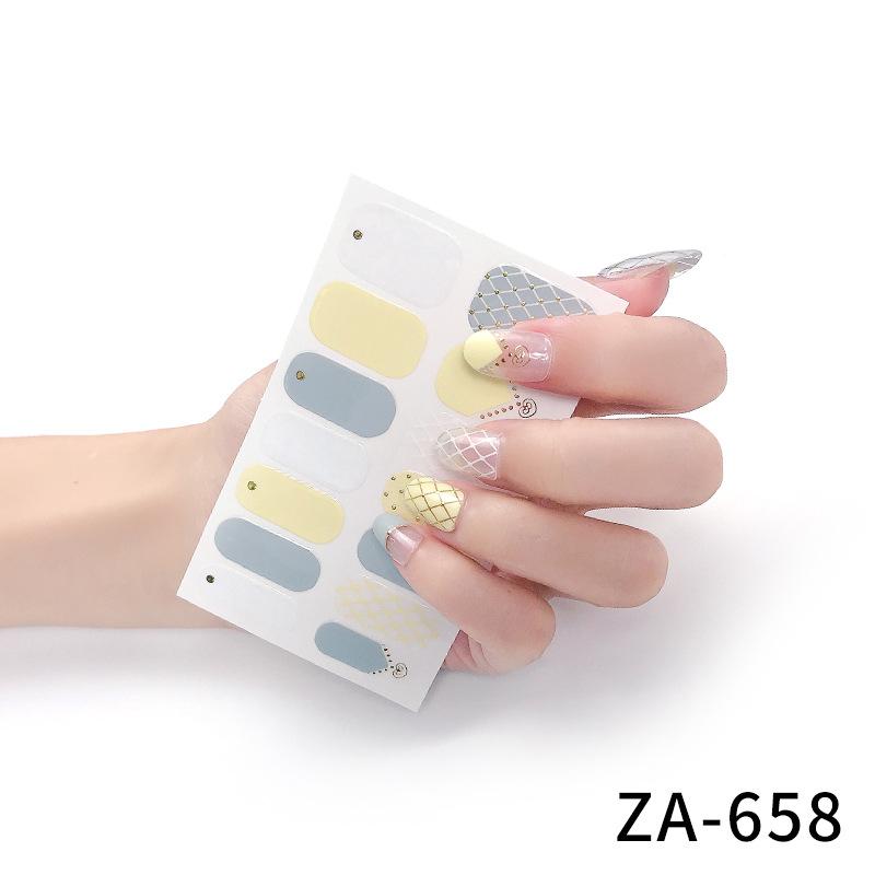 Nail Art Stickers 3d Nail Stickers 14 Finger Hot Stamping Cat Eye Leopard Print Nail Art Stickers