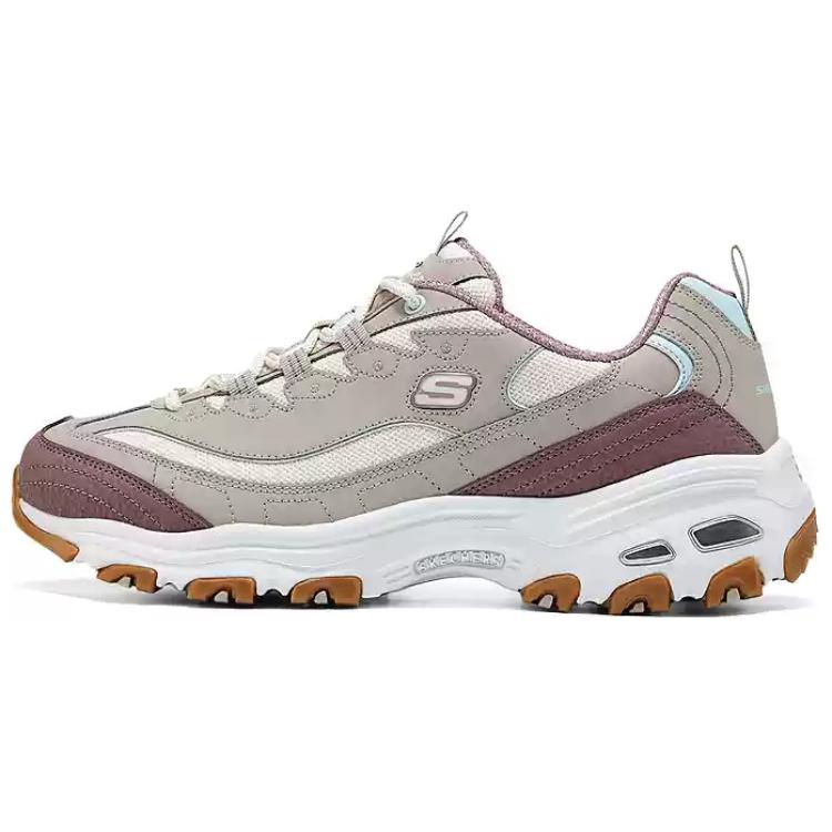 Skechers DLites Удобные Мягкие Низкие Кроссовки в Стиле Папа Женские Кроссовки Серый Коричневый 150241-TPMT 35