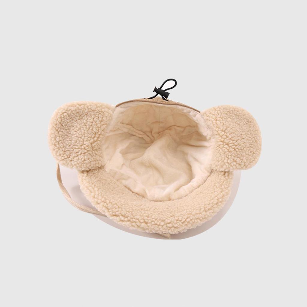 Winter Kids Ear Protection Lenin Hat Thicken Plush Windproof Baby Winter Cap Warm Adjustable Toddler Hat