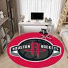 1pc Houston Rockets Office Round Area Rug, Indoor Mat Suitable For Office,Bedroom Living Room Home Decor, Room Deco A0926208