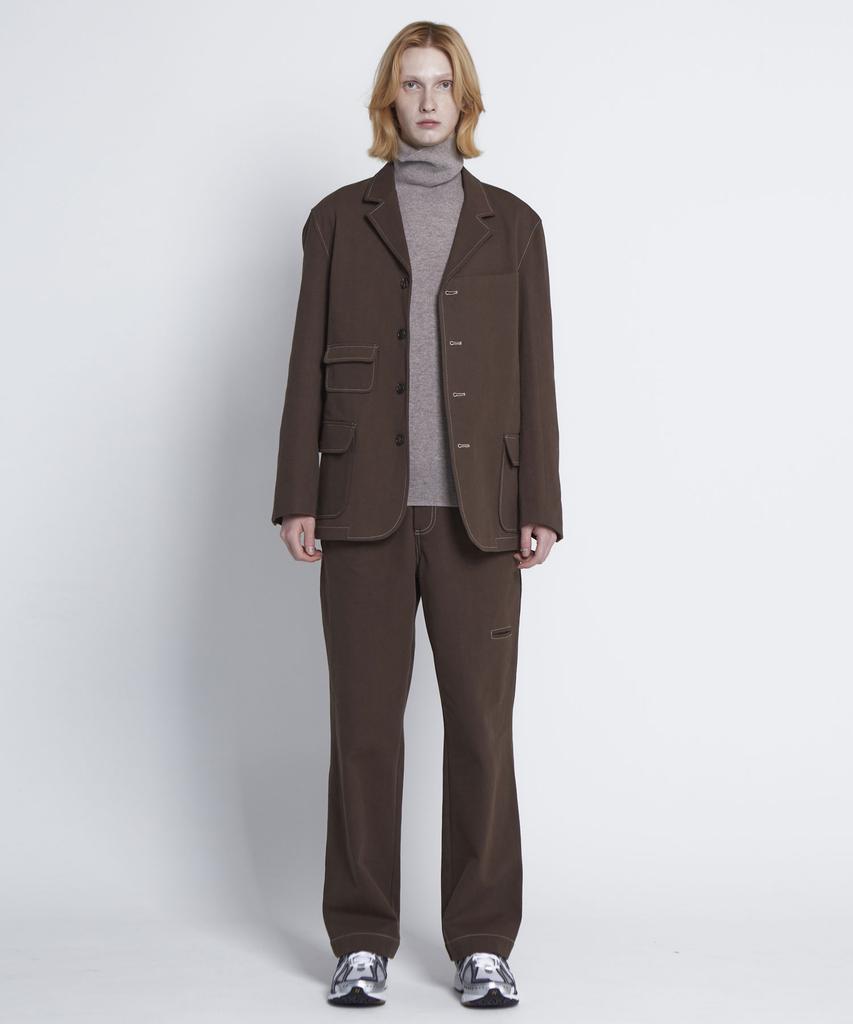 Moseu Stitch Setup Pants_Brown
